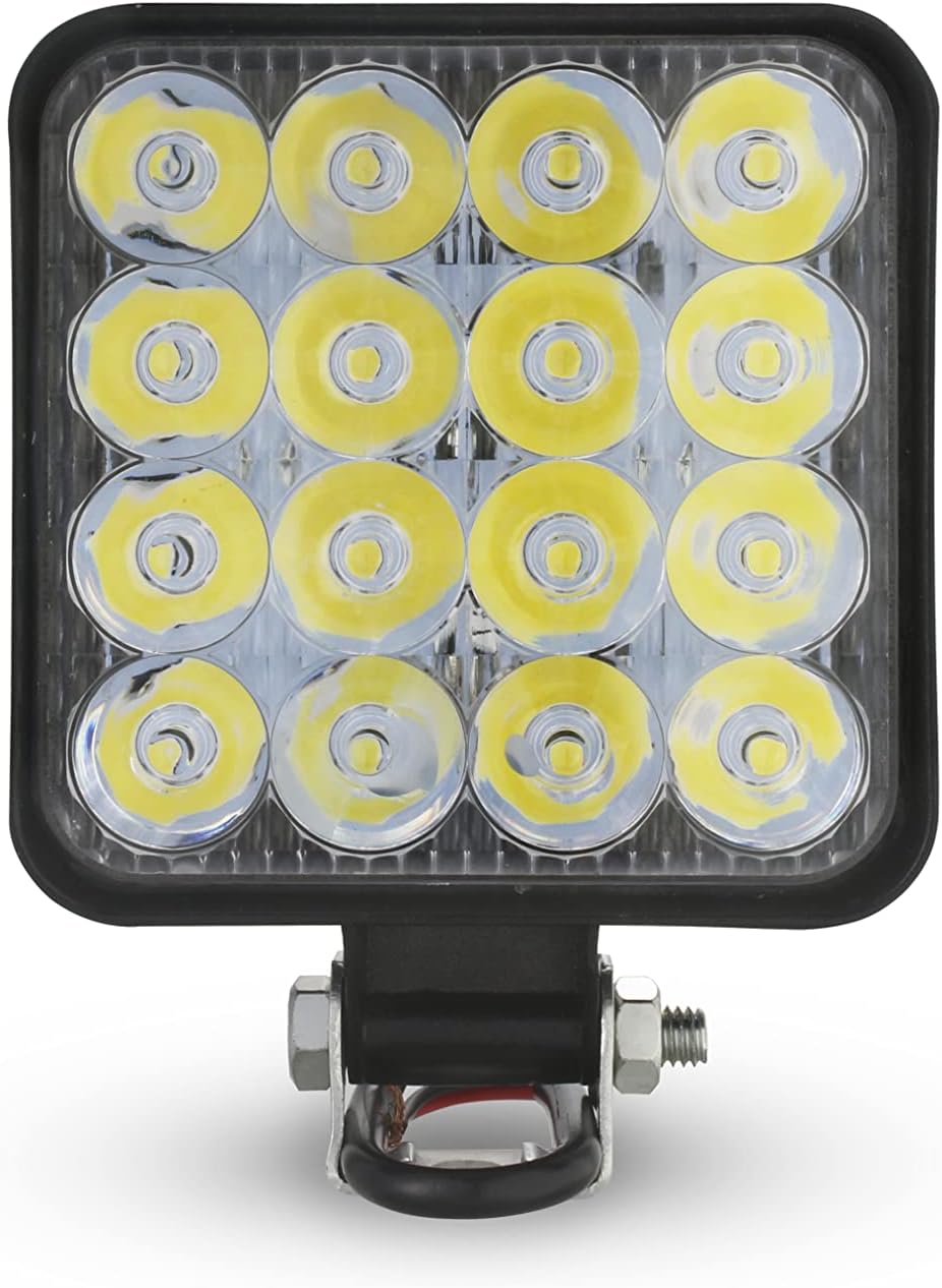 Wanyu LED Work Light Bar,1pc 4 inch 48W LED Work Light Flood Beam LED Light Bar with square12V/24V Led Pods Waterproof Off-road Driving Lights Fog Lamps for Truck, Tractor, Car, ATV