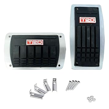 Oshotto 2 Pcs Non-Slip Automatic Transmission Car Pedals Kit Pad Covers Set for All Cars (Black)