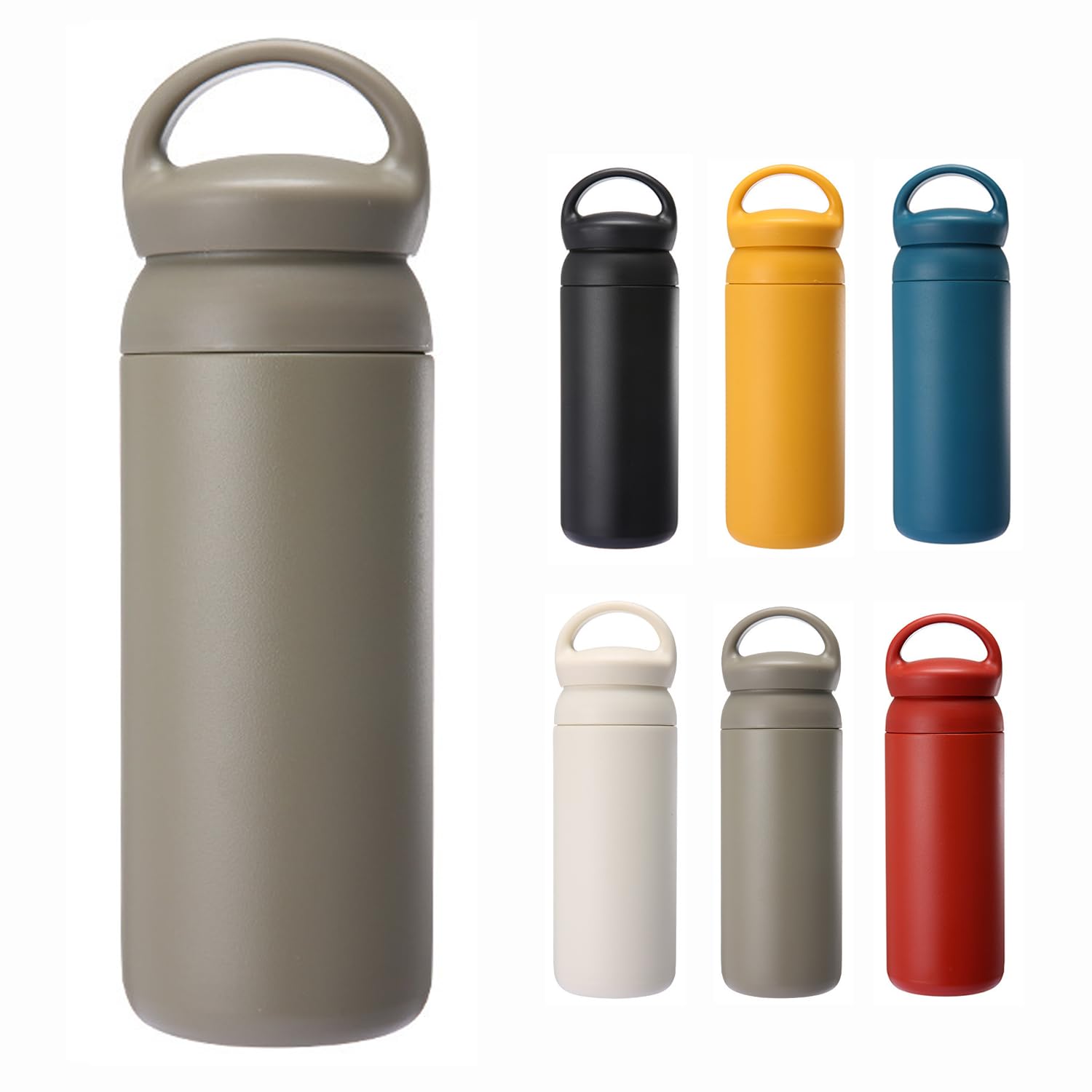 Amazon | 水筒 500ml 保温 保冷 洗いやすい 軽い 直飲み ハンドル  