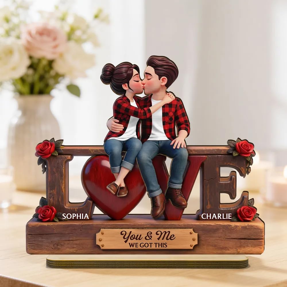 Amazon.com: NAZENTI Roses LOVE Couple Sitting Kissing