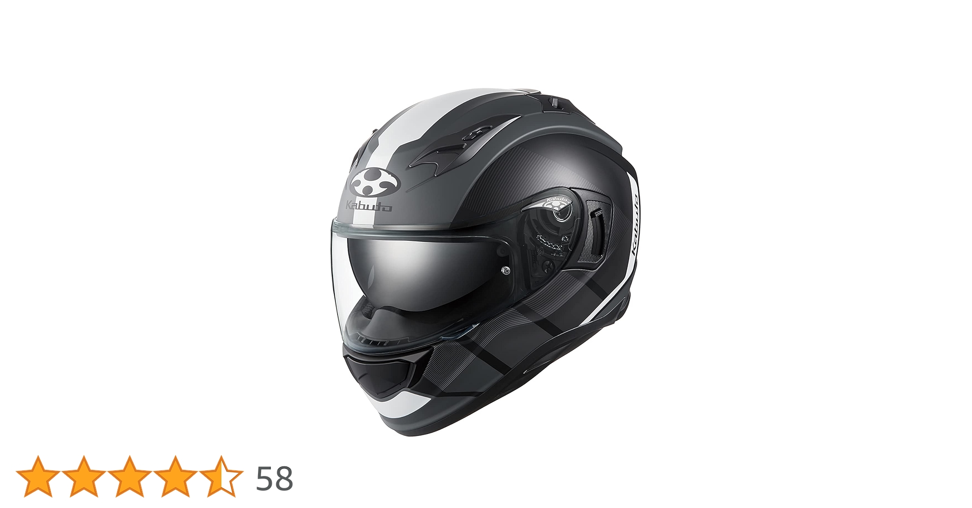 Kabuto KAMUI-3 JM フラットブラックホワイト L KAMUI-3 JM | KAMUI-3シリーズ | Kabuto