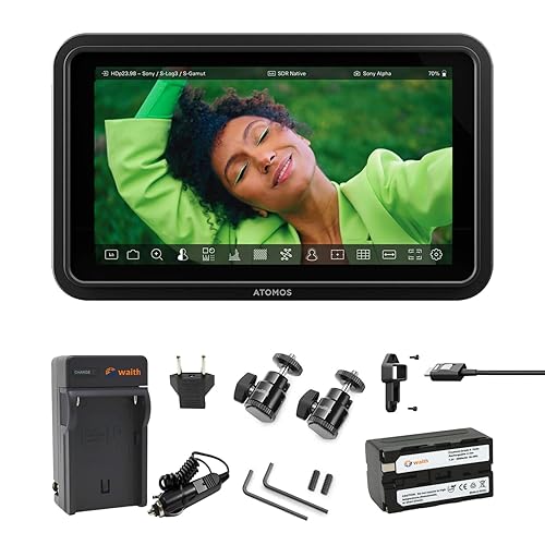 Atomos Shinobi II 5.2" HDMI Camera Monitor with HDR Touchscreen Display | Lightweight Monitor for Photography with Battery, Charger and Camera Hot Shoe Mount Advanced Bundle Set