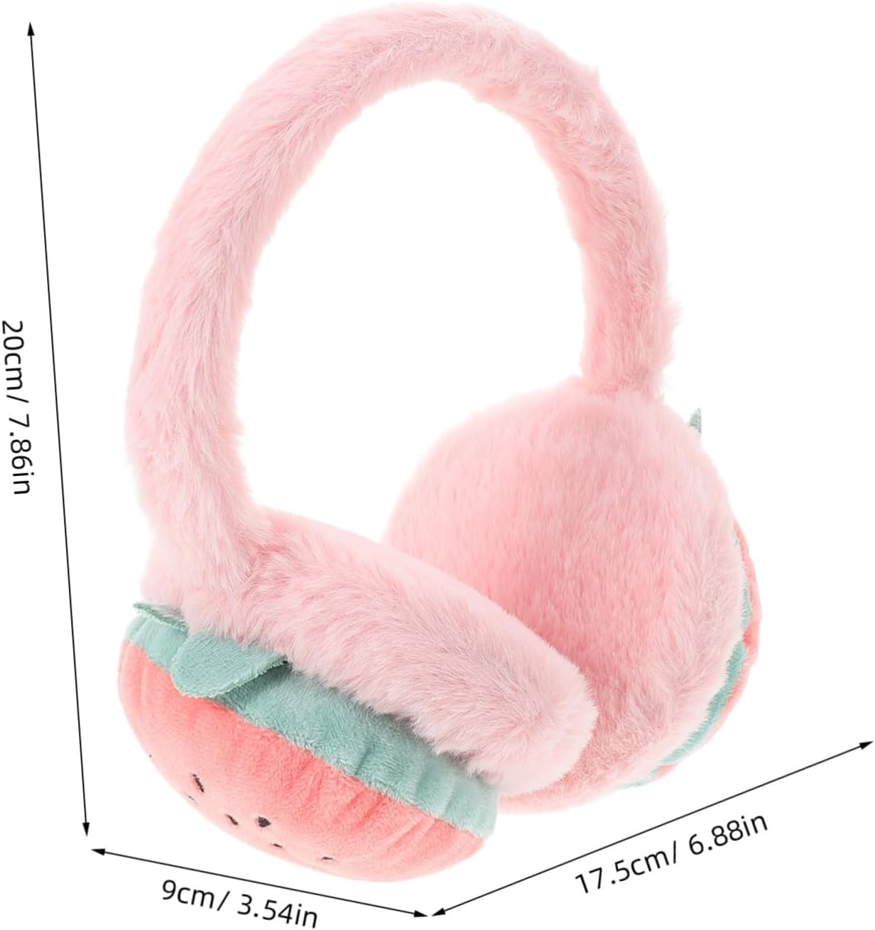 LIFKOME Soft Winter Ear Warmer for Girls Cute Strawberry Style Earmuffs for Boys and Girls Ear Protection Cover for Cold Weather Cozy and Fun Winter Accessory