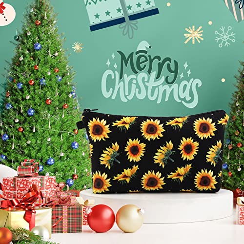 Image of MAGEFY Makeup Bag 6 Styles Portable Travel Cosmetic Bag for Women Flower Patterns Zipper Pouch Sloth Gifts Makeup Pouch for Girls with Black Zipper (6 packs)