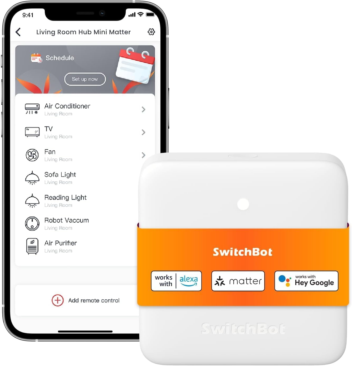 Hub Mini Smart Remote - IR Universal Remote, WiFi IR Blaster for TV, Air Conditioner, Compatible with Alexa, Google Home, Link SwitchBot to Wi-Fi (Support 2.4GHz)