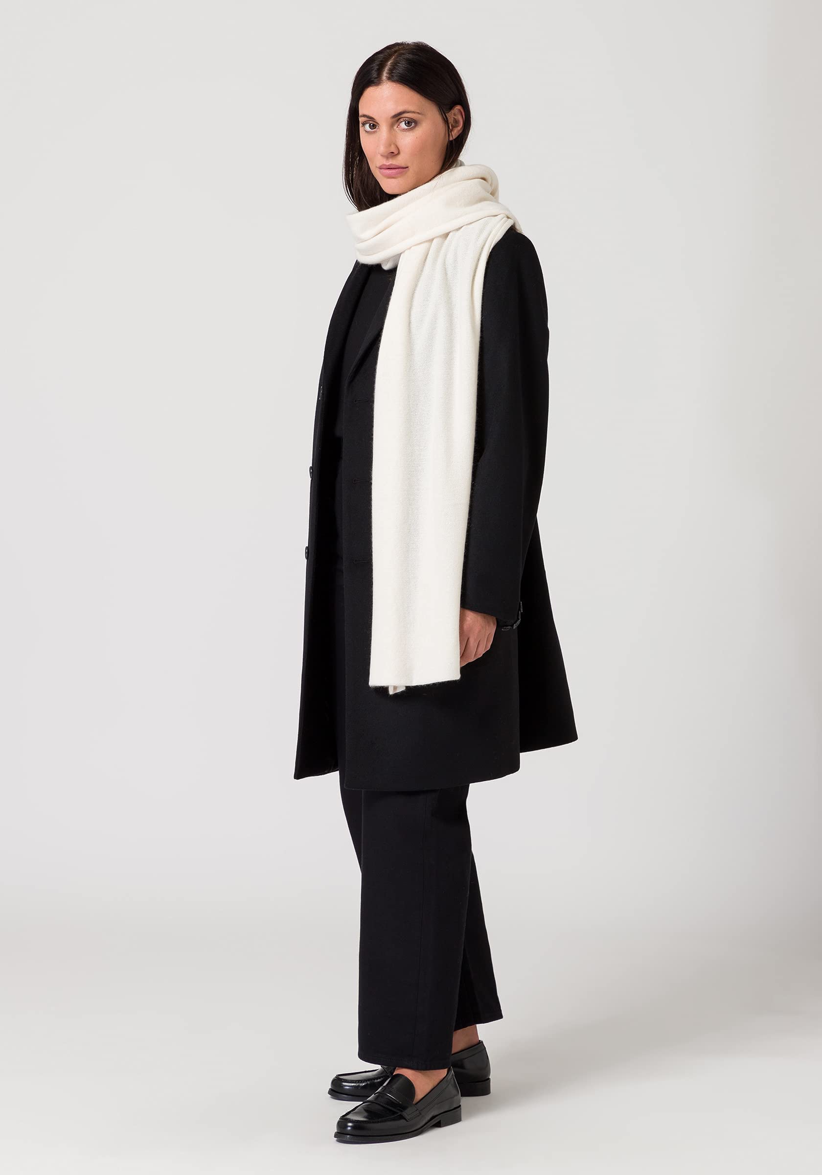 Style & Republic Damen Kaschmir Schal aus 100% Cashmere - dein kuscheliger Premium Strick-Schal für stilvolle Herbst- & Winter-Momente, ideale Größe 52 cm x 172 cm