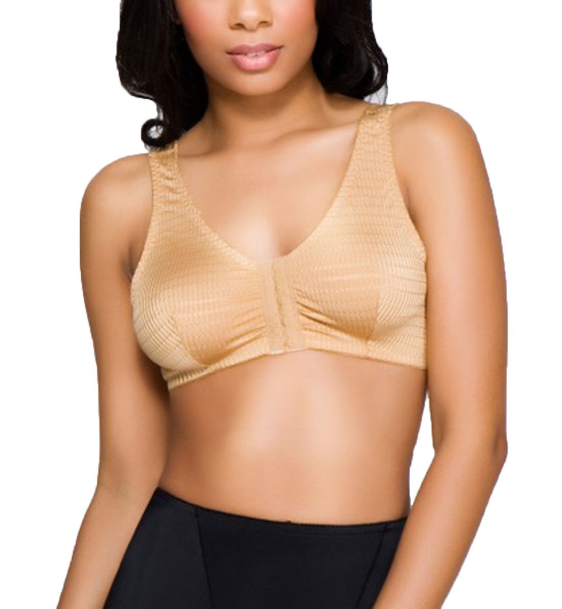 QTQ-T Intimates Front Closure Leisure Bra (225R), Suntan, 38