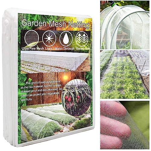 Preisvergleich Produktbild Ruitena Gemüseschutznetz 3M x 6M, 1mm Feinmaschig Gemüsenetz Pflanzenschutznetz Insektenschutznetz Insektennetz für Pflanzen Gemüse Obst Blumen Gewächshaus
