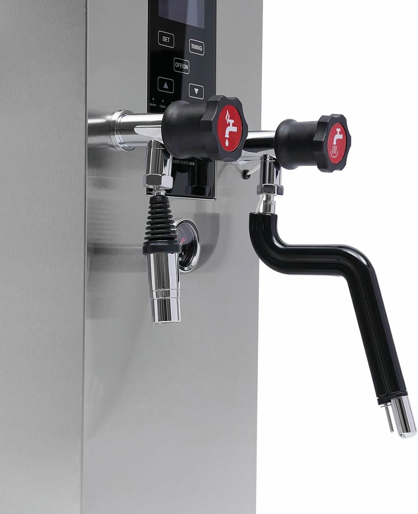 Macchina A Vapore per Bevande, Macchina da caffè Commerciale Acqua A Vapore Acqua A Vapore con Schermo LCD;Timer E Vassoio per Gocciolamento per Le Bevande al Riscaldamento