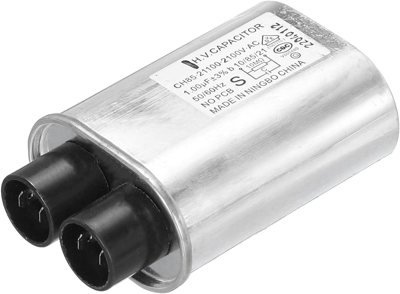 sourcing map Microwave Capacitor Replacement High Voltage Oven Capacitor 2100VAC 1.00uf