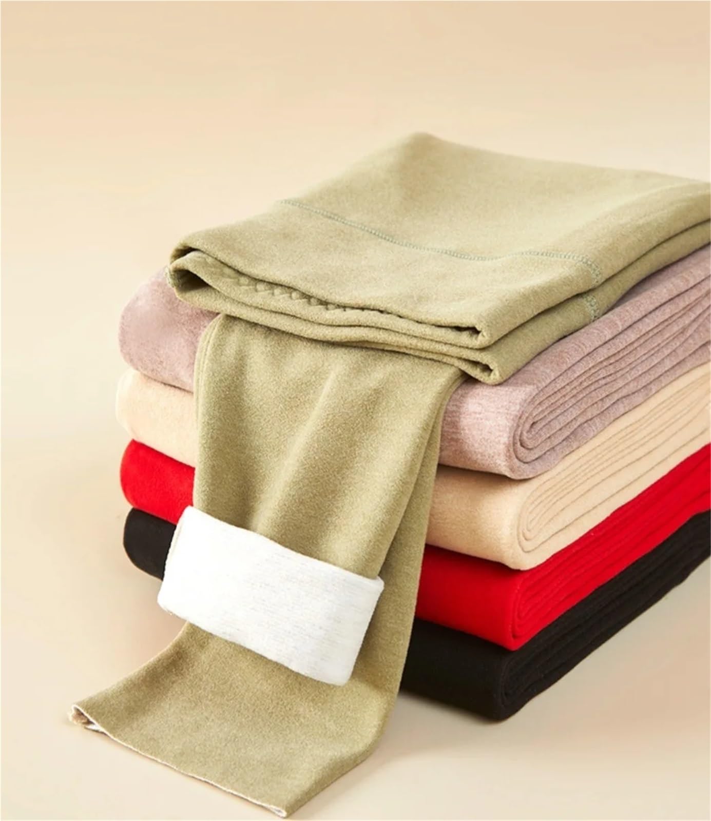 Conjuntos de Ropa Interior térmica for Mujer, Camiseta Lisa sin Costuras, Calzoncillos Largos 2 Piezas, Conjunto Forro Polar Doble Cara, otoño e Invierno para Esquí,Moto
