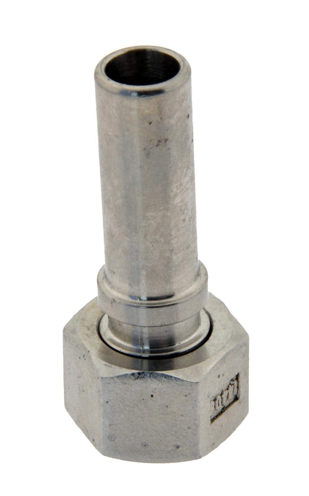Schlauchtülle mit Überwurfmutter und Sicherungsbund G 1 1/2" - 38 mm, Edelstahl DIN 2817