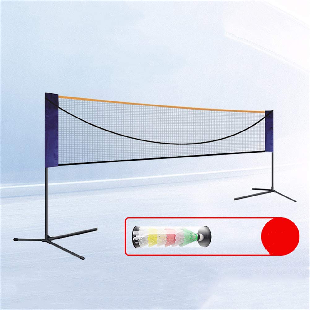 Set di rete da badminton portatile con rete da pallavolo e tennis, facile installazione, attrezzatura sportiva per parco all'aperto, parco giochi, altezza regolabile e pieghevole rack per uso mobile