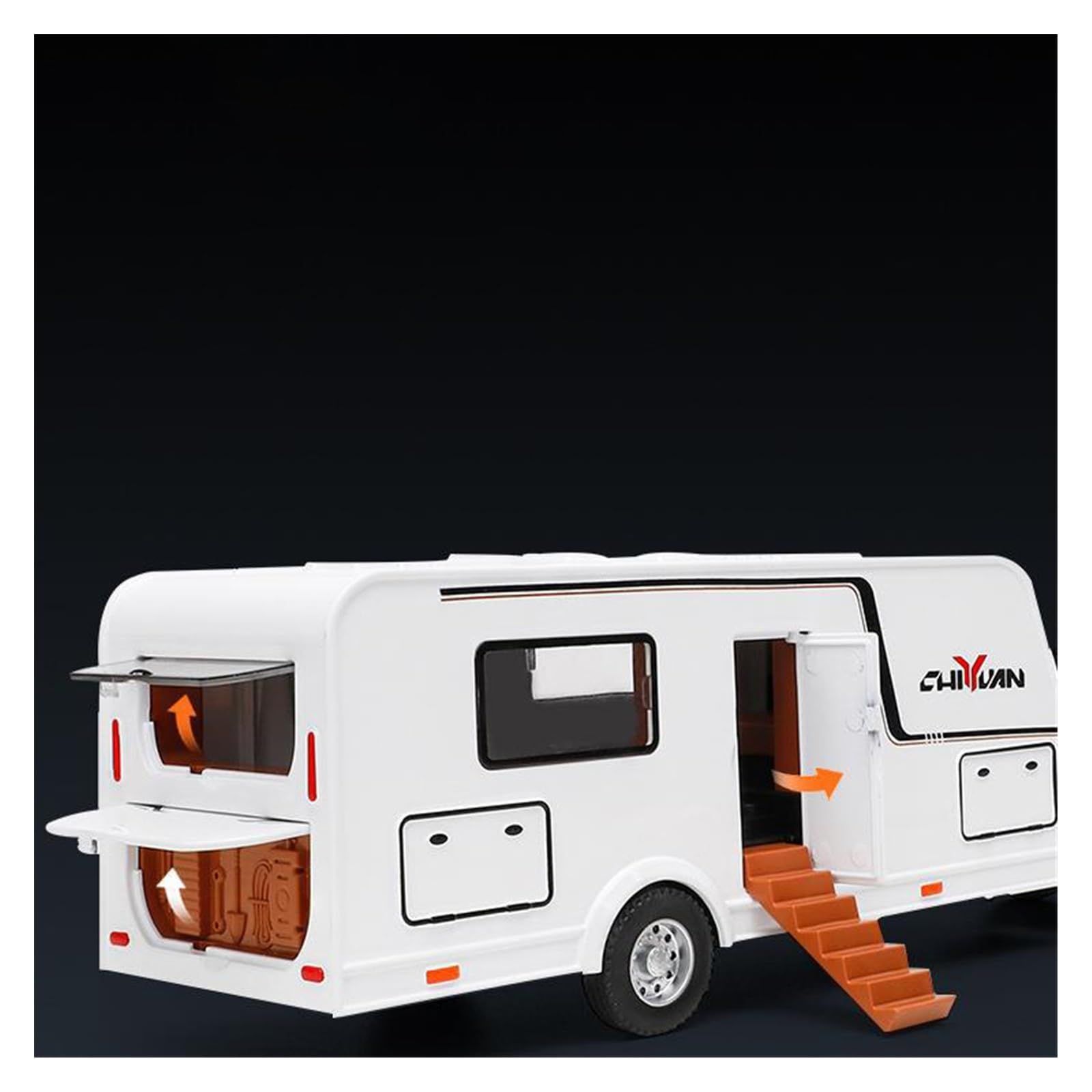 1:32 Per Rimorchio In Lega Pressofusa Modello Di Auto Giocattolo In Metallo Da Collezione Regalo(Black,With box)