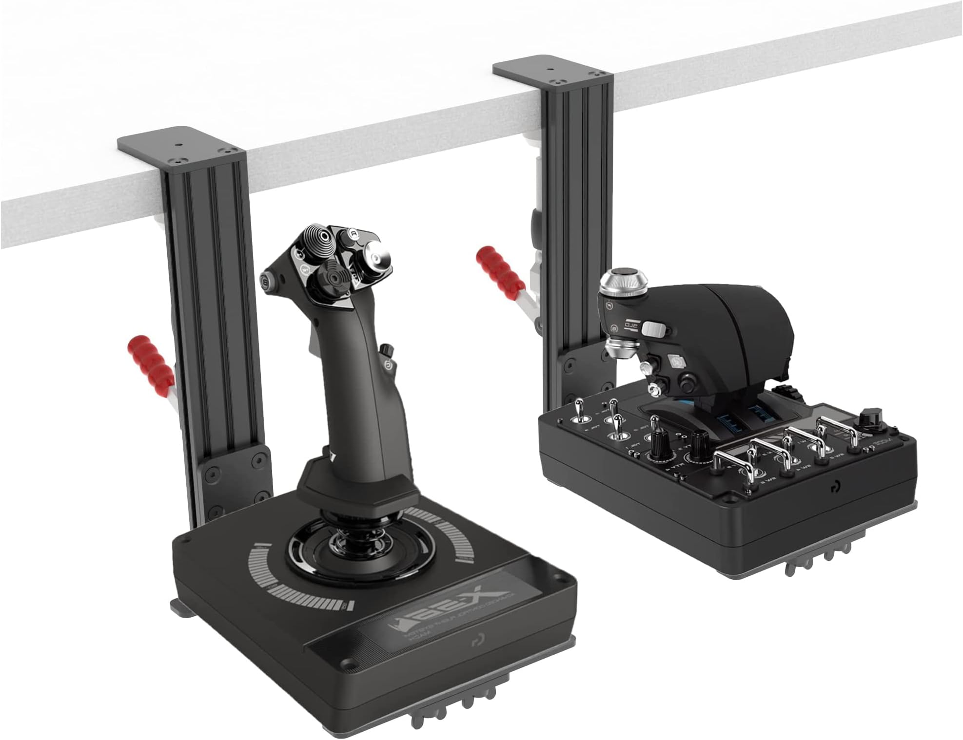 2 Pack Desk Mount for Logitech, Thrustmaster & VKB Hotas Joysticks - Compatible with X52/X52 Pro/X56/X56 Rhino & More
