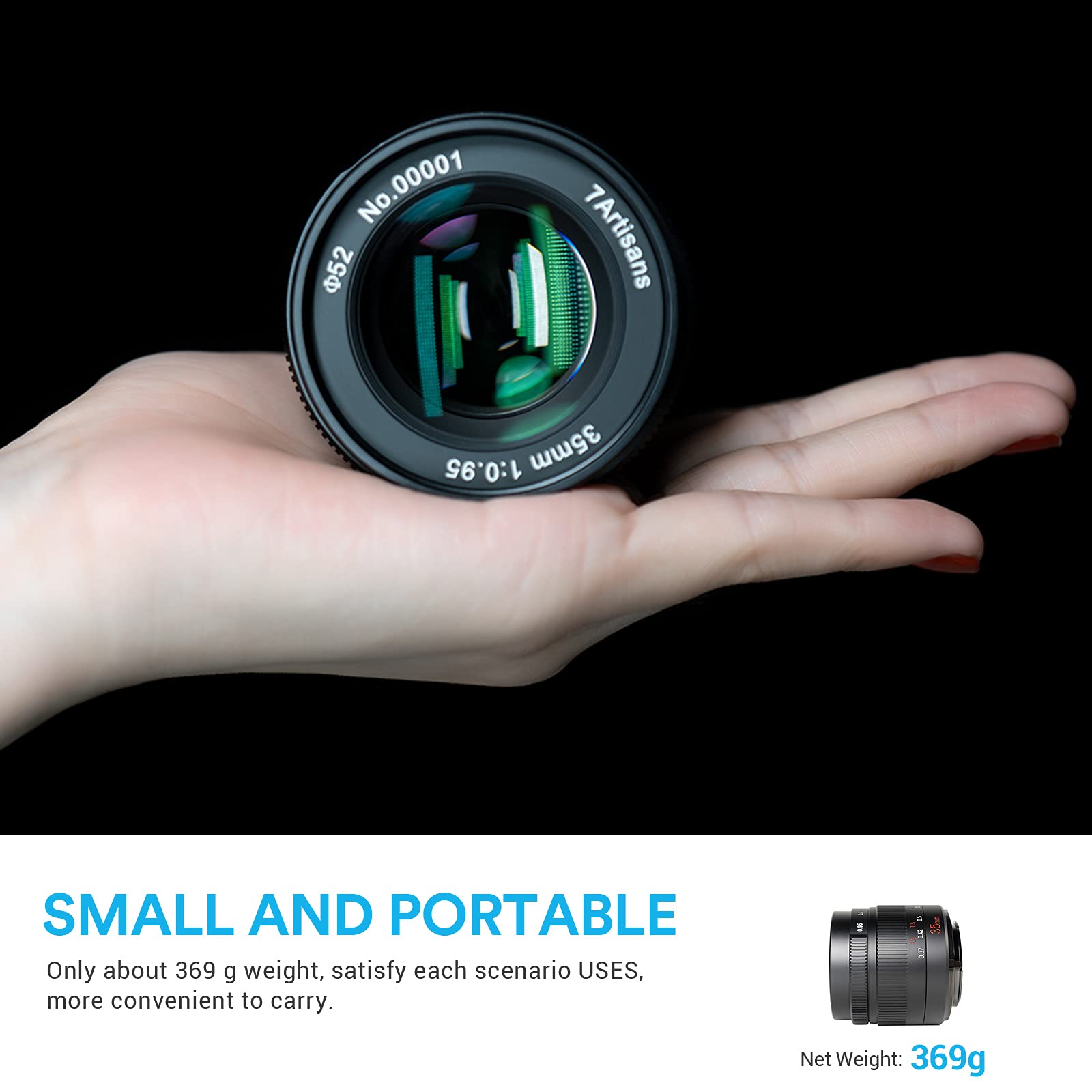 Amazon.co.jp: 7artisans 35mm F0.95 APS-C 手動単焦点レンズ 交換