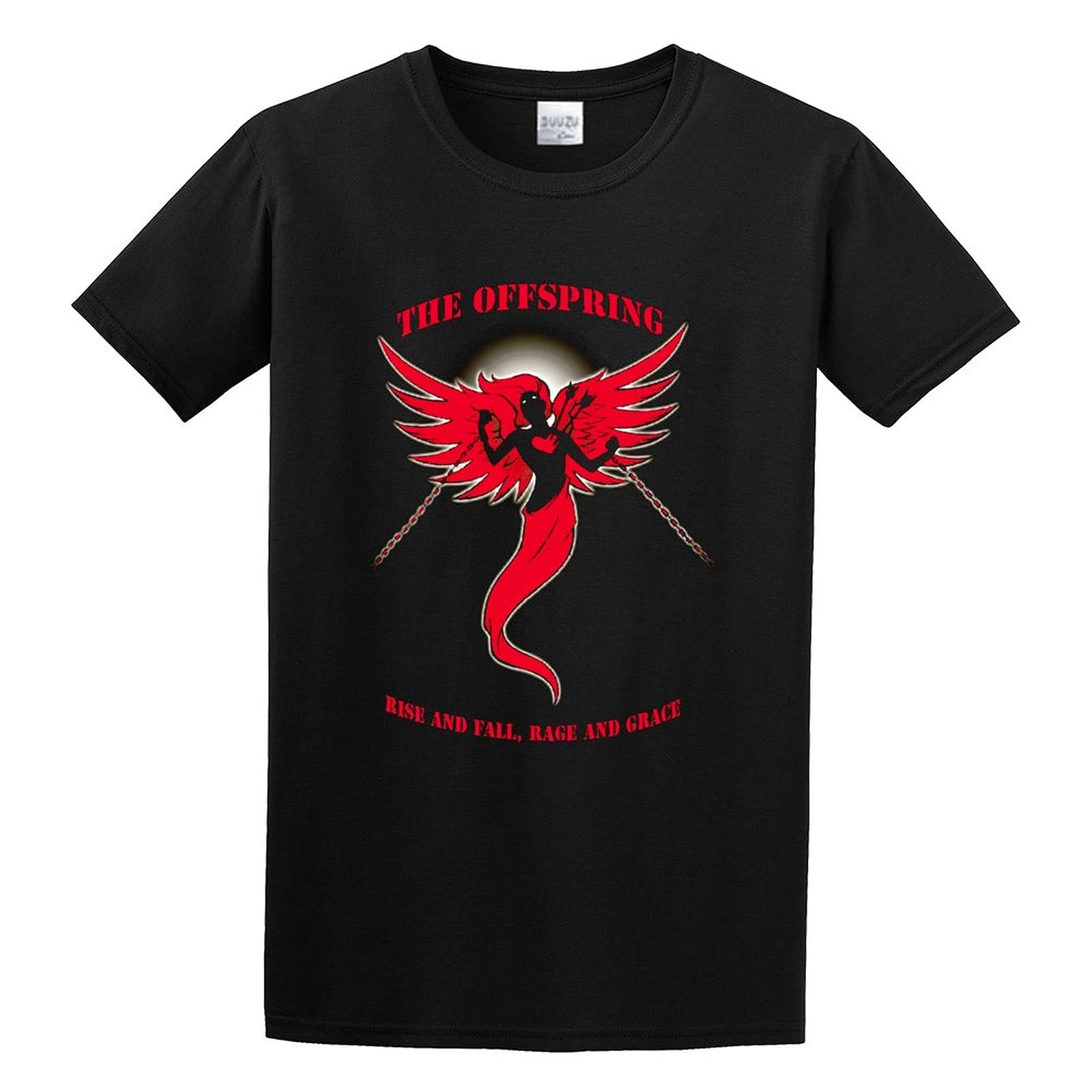 Men's The Offspring Rise and Fall Rage and Grace T-Shirt Print Tees Short Sleeve O Neck M Black