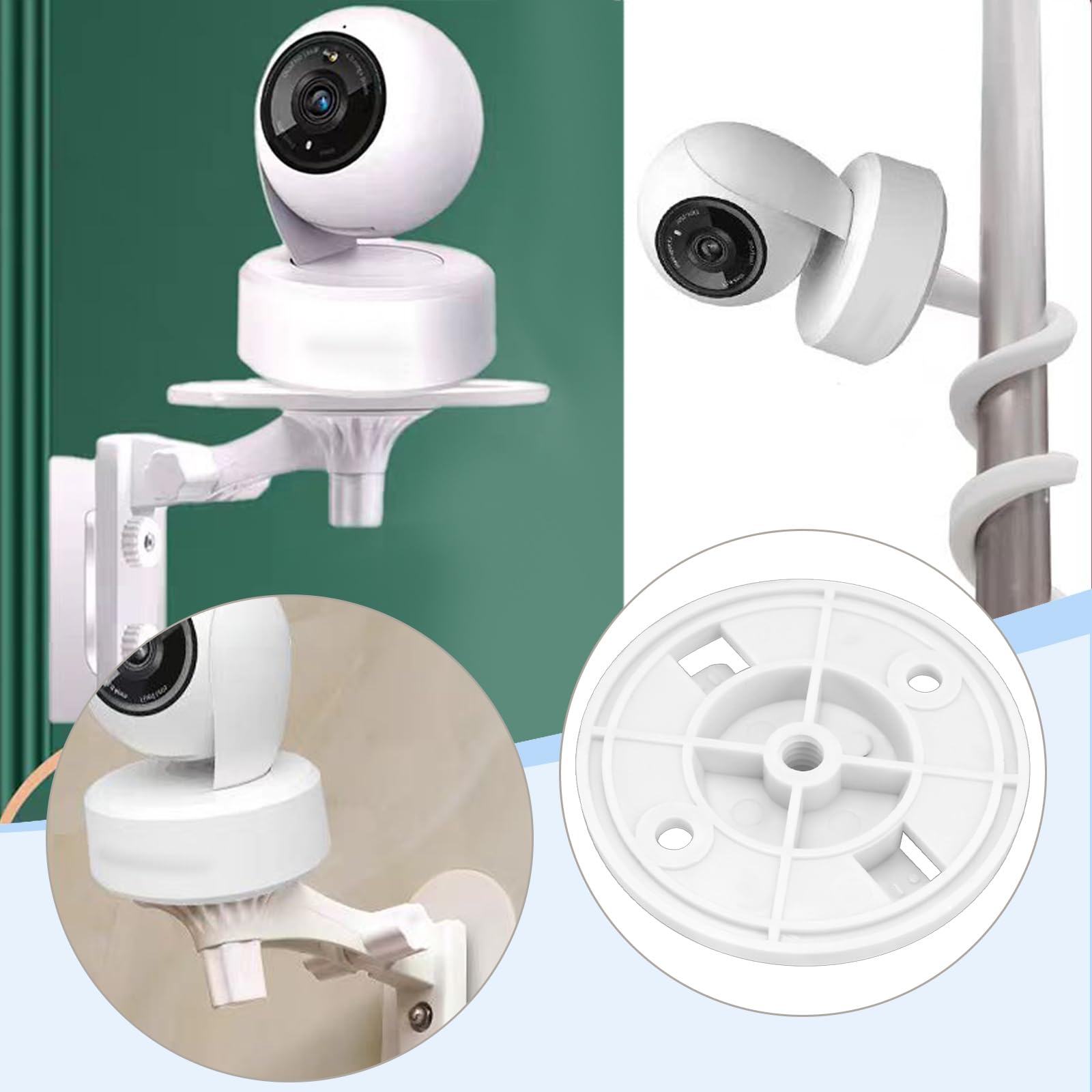 2 Staffe Metalliche Per Telecamera TP-Link Tapo C200/C210/C220/TC70 | Montaggio A Parete/Soffitto Con Viti - Foto 3