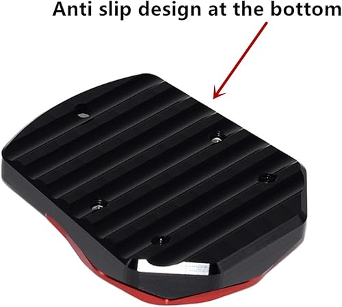 Miniatura 2 de Para Xmax X-MAX 125 250 300 400 XMAX300 motocicleta CNC ampliar la placa de soporte soporte lateral trípode extendido (color negro, tamaño 2)