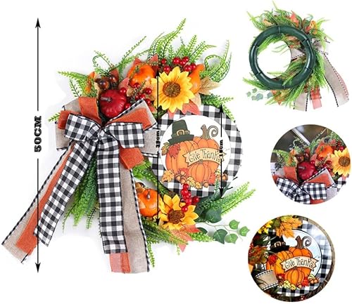 Vista 6 de Ochine Guirnalda decorativa de lágrima artificial para Acción de Gracias, otoño, Halloween