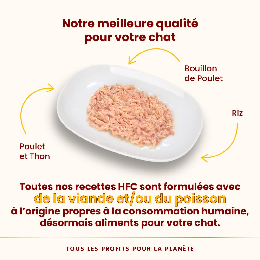 Almo Nature HFC Natural - Nourriture Humide pour Chats - Poulet et Thon - 70g, Lot de 6