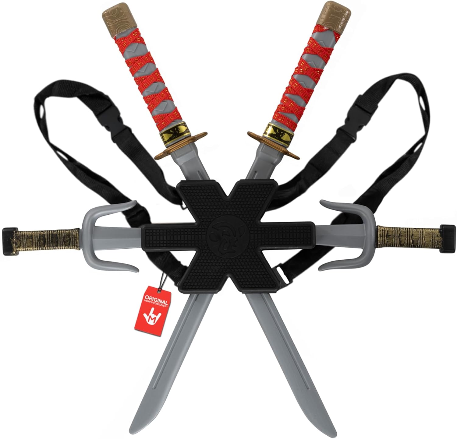 Morph Red Ninja Swords for Kids with Back Strap Costume Ninja Costume Accessories for Kids
