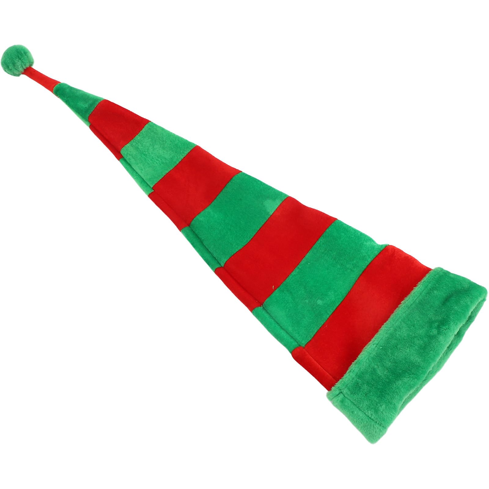 Sombrero Largo Navideño Creativo de Tela y Hierro Verde para Fiestas y Accesorio para Fotos Forma Moldeable y Diseño Divertido