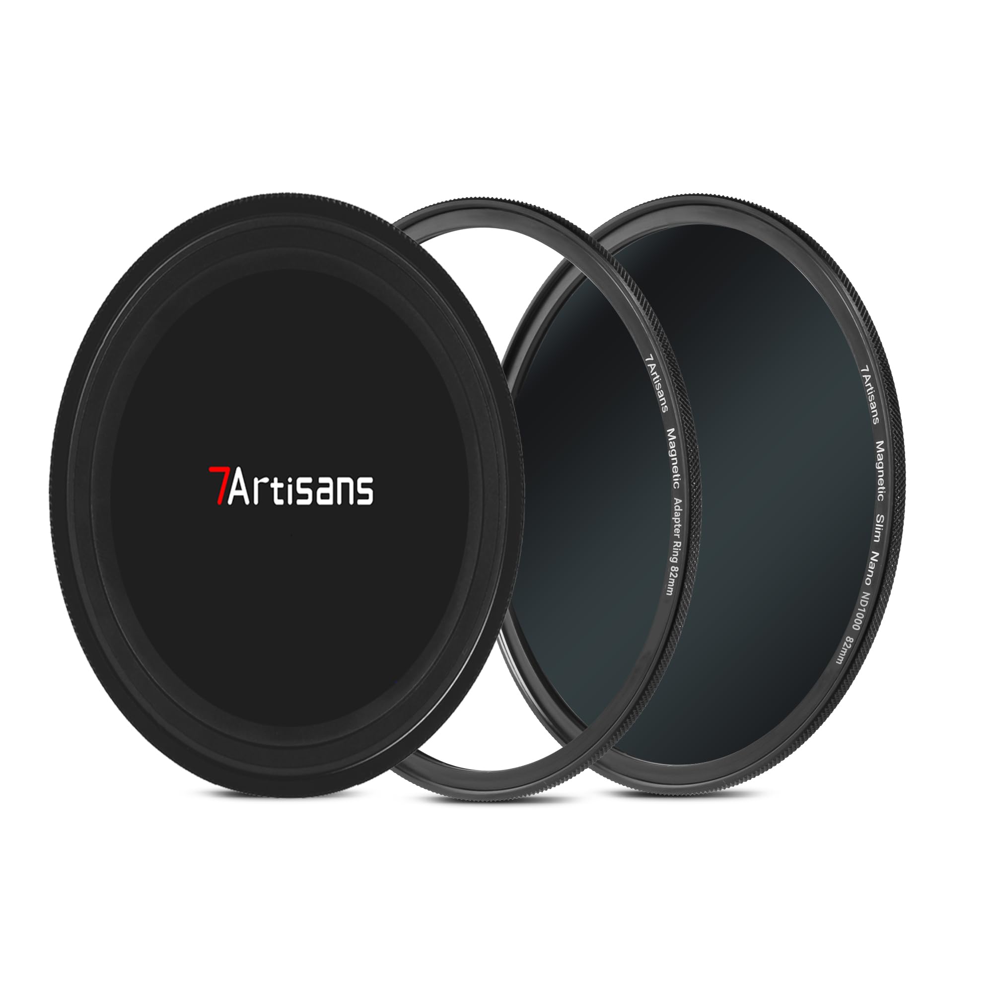 7artisans Nano Magnetic Filter UV Filter ND Light Reduction Filter/CPL Polarization Filter/GND Gradient Filter/Black Mist 1/4 Portrait Photography Filter Suitable for Lens(82mm ND1000)