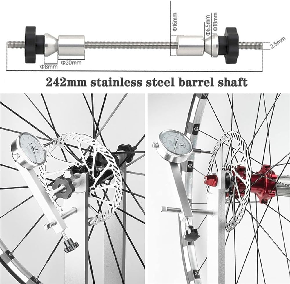 Professional Bicycle Wheel Tyre Stand, Bike Wheel Repair Truing Bearing Workstands, Bicycle Wheel Maintenance Alignment Balance Platform,Bicycle Mechanic Repairing Rack