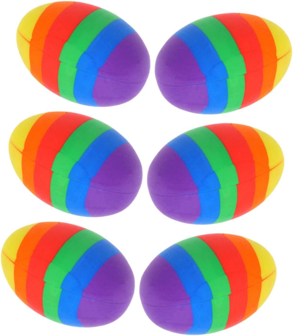 6pcs Creative Cute -Shaped Pencil Erasers for Novelty Supplies for Boys and Girls and Teachers Festive Mini Erasers for School and Office Use