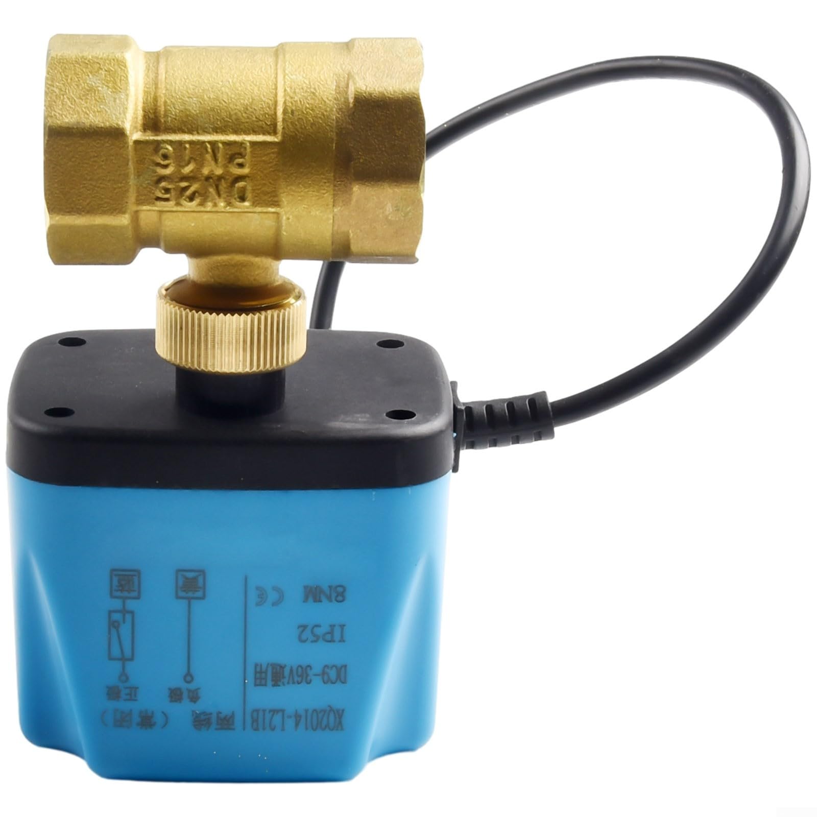 Válvula de zona de 2 vías, válvula de bola eléctrica, válvula de bola de motor, DC12V24V, 6W, 2.5MPa, IP54 impermeable, agua, vapor, aceite (1 pulgada (DN25))