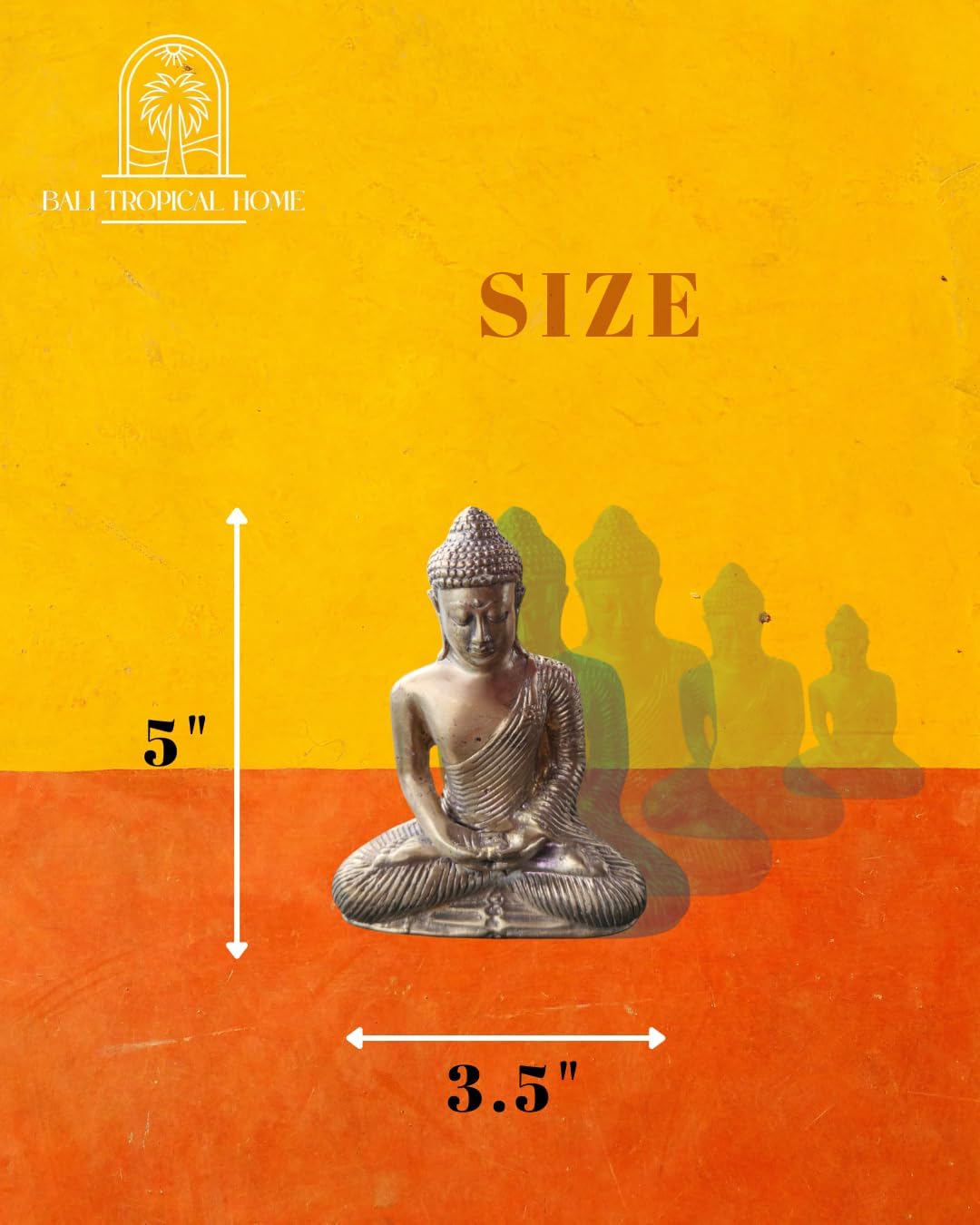 Bali Tranquility Buddha Bronze Figurine – Handcrafted Decorative Sculpture for Calm & Clarity, Zen Home and Office Décor Accent