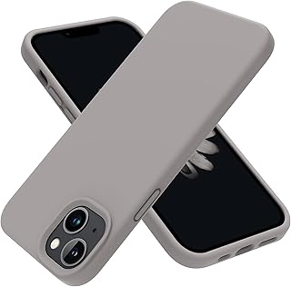 دلـع موبايلك حافظة حماية متوافقة مع ايفون 15 6.1، حافظة حماية رفيعة من السيليكون السائل من 3 طبقات مغطاة بالكامل من المطاط الناعم 6.1 بوصة (حجري)