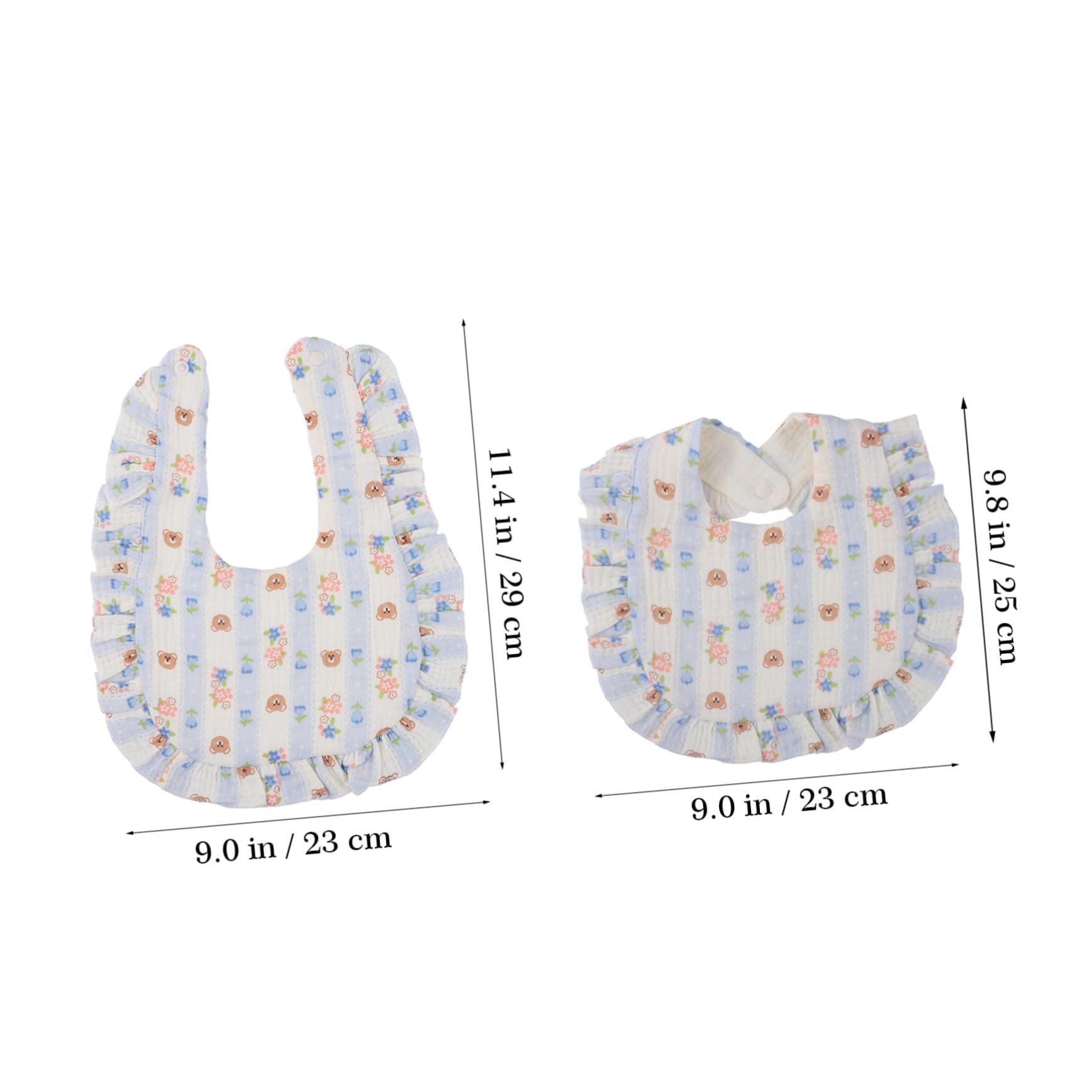 VALICLUD 12pezzi Bavaglini Assorbenti Muslin Per Ragazzo Ragazza Bavaglini Regolabili Con Chiusura Pulsante Per Pappa e Sbavature Unisex Morbido e Assorbente Per Comfort Quotidiano