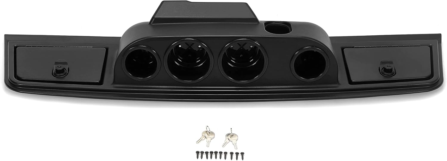 HECASA Dash Board Cover Assembly Compatible with 1995-2007 Yamaha G14 G16 G19 G22 Black Dash Panel Pad Overlay