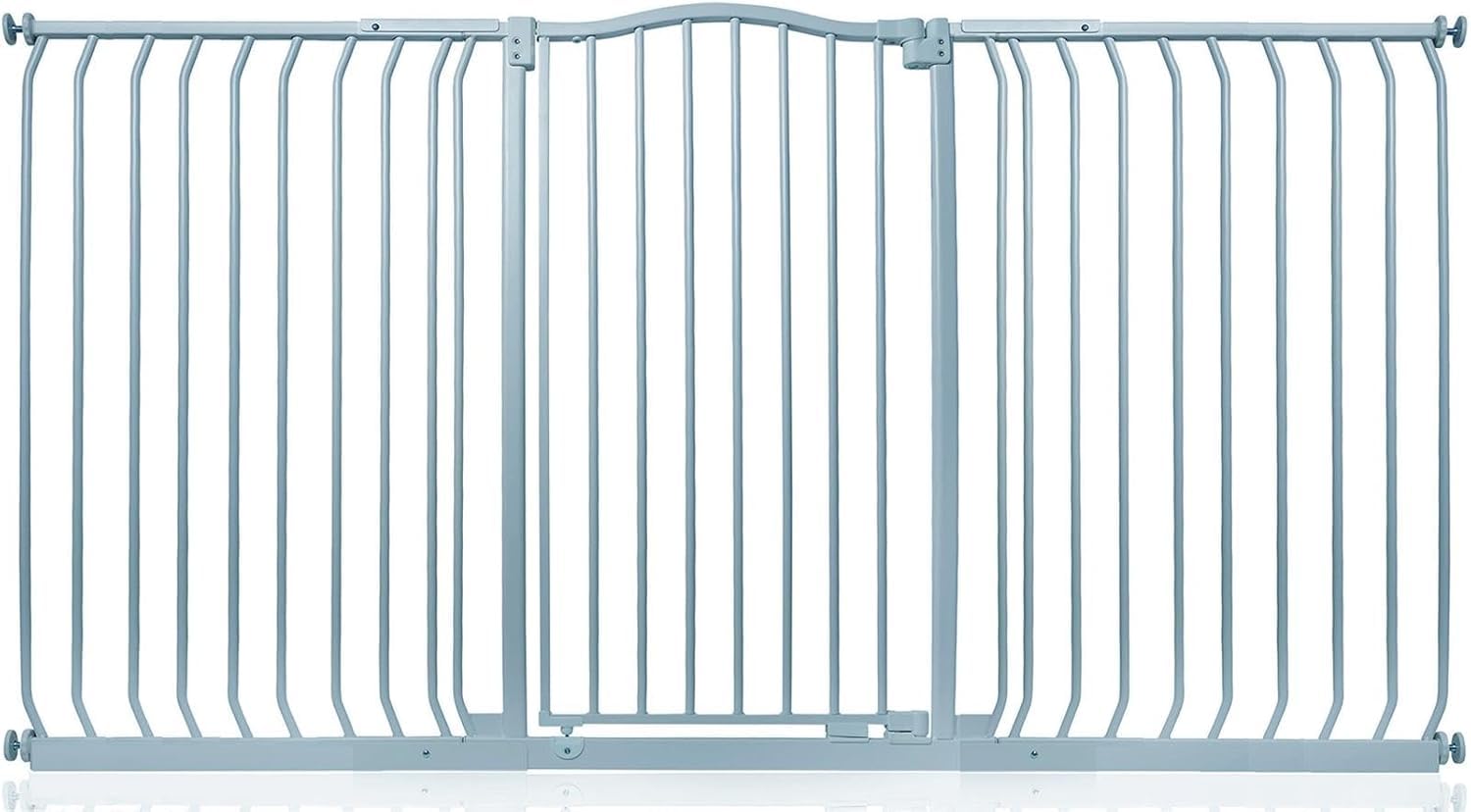 Safetots Barrera Extra Alta de Tope Curvo para Bebés, 179cm - 188cm, Gris Mate, Altura Extra Alta de 100cm, Barrera de Presión para Escaleras, Barrera de Seguridad para Bebés