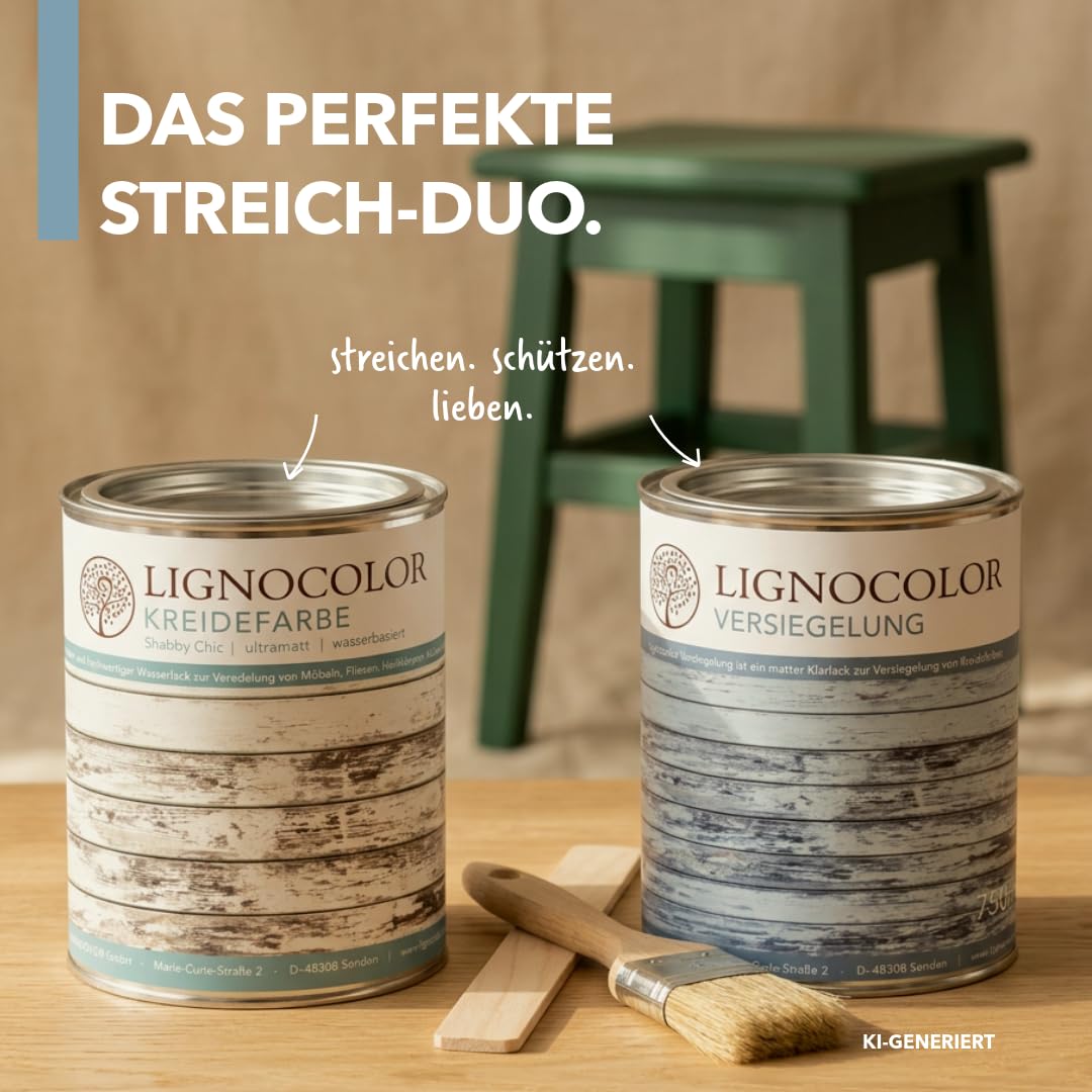 Kreidefarbe Versiegelung matt 750 ml - Ergiebigkeit Auftrag: m²/L