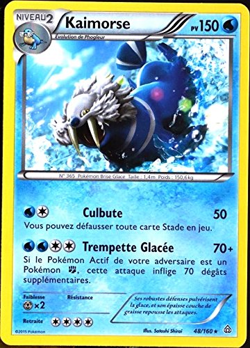 carte Pokémon 48/160 Kaimorse 150 PV Série XY - Primo Choc NEUF FR