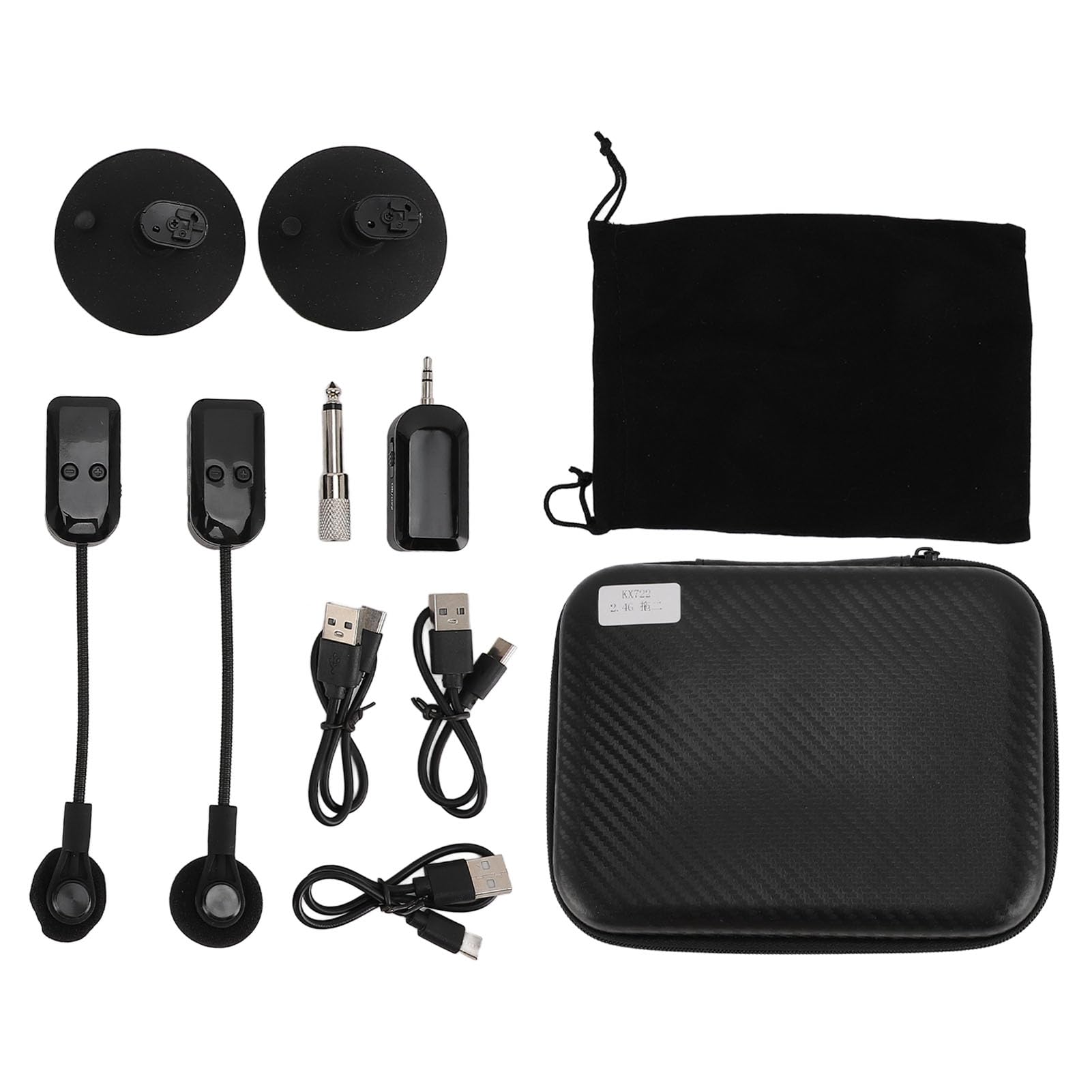 Microfono per Strumenti Wireless 2.4G, Sistemas di Pickup per Microfono per Sassofono a Condensatore con Rotazione di 360°, per Fisarmonica per Violino e Chitarra, per Concerti