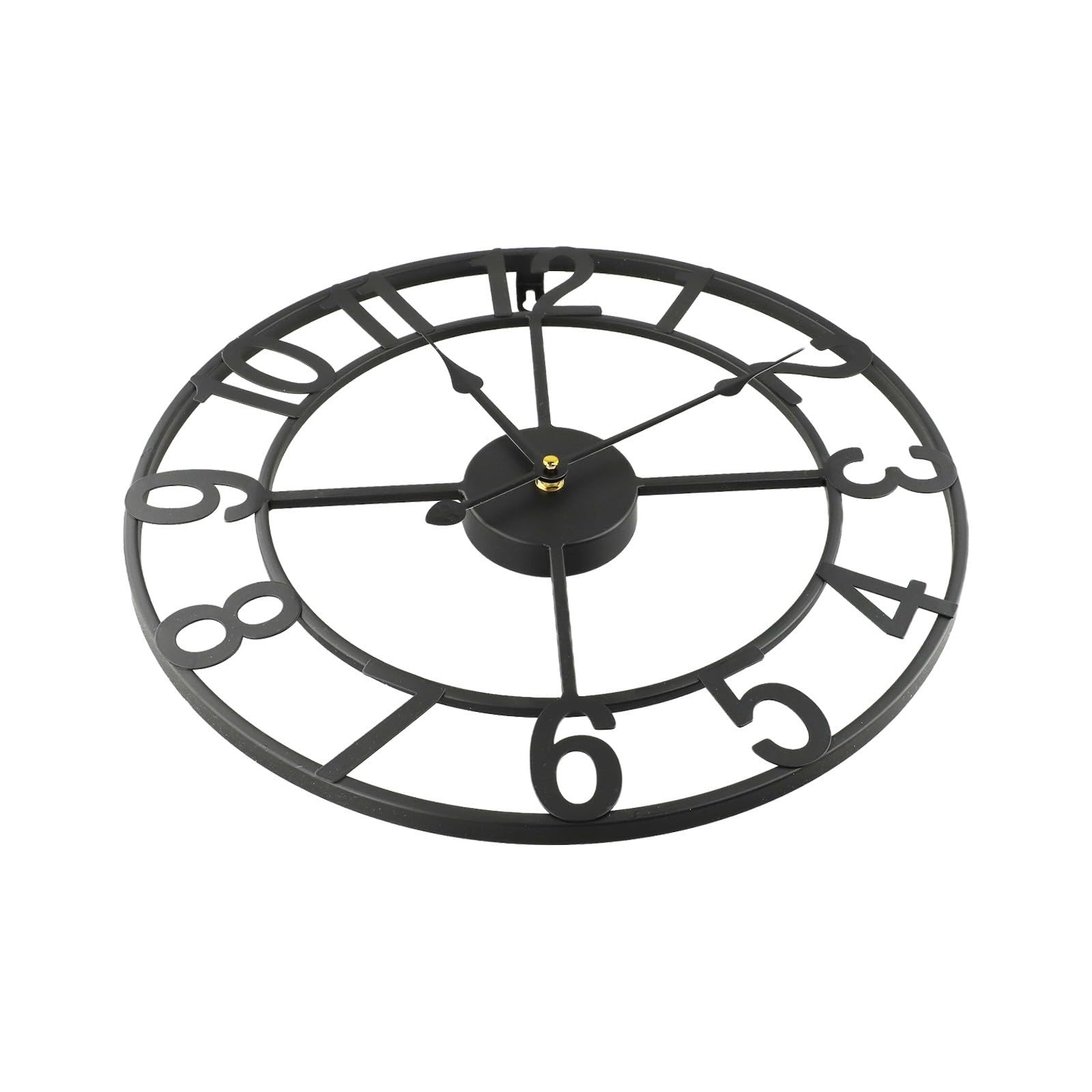 Vintage Metall Outdoor Wanduhr, wetterfeste Gartendekoration mit lautlosem Uhrwerk, für große klare Zahlen für Terrasse Veranda Bauernhaus