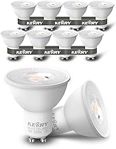 Kerry GU10 Spotlights Bulb, 5W 400LM Warm White 3000K, 50W Halogen Spot Light Bulb, No Flicking, Energy Saving LED Lamps, 220-240V, 38° Beam Angle, Non-dimmable - 10 Pcak