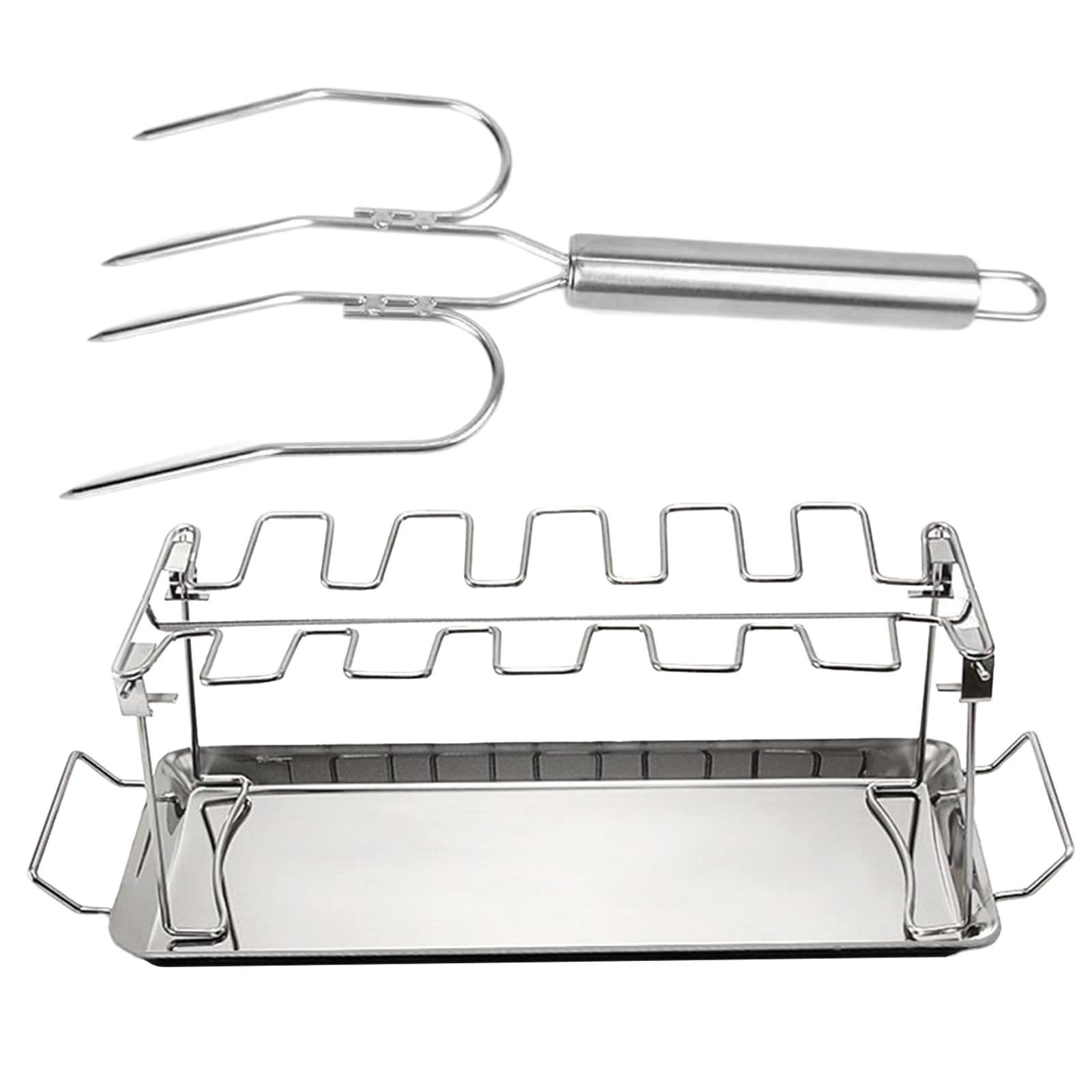 Grille Ailes de Poulet Inox pour Camping Pique-Nique et Barbecue