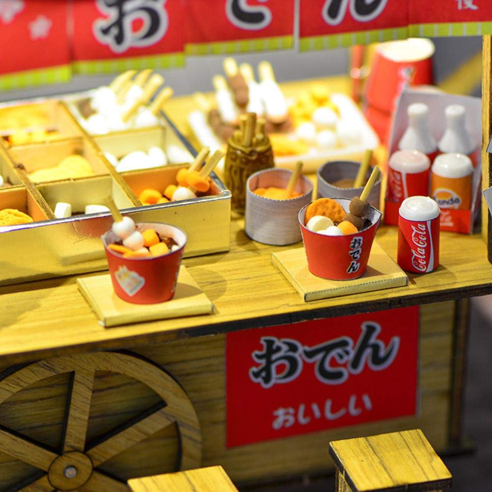 Amazon.co.jp: 木製おでん家、創造的な食べ物と遊びの木製アセンブリ 