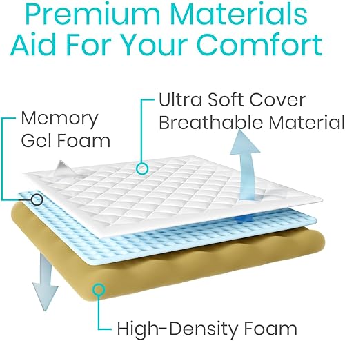 Miniatura 4 de Cuña de cama con espuma de memoria de Xtra-Comfort lavable para espalda y piernas ideal para leer personas con reflujo ácido embarazadas ronquidos o