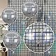 YSJCHEBS 3 Stück Disco-Hintergrundtuch Und 3 Stück Disco-Luftballons, Wasserfestes Hintergrundtuch, Glänzendes Hintergrundtuch, Partyszenen-Dekoration