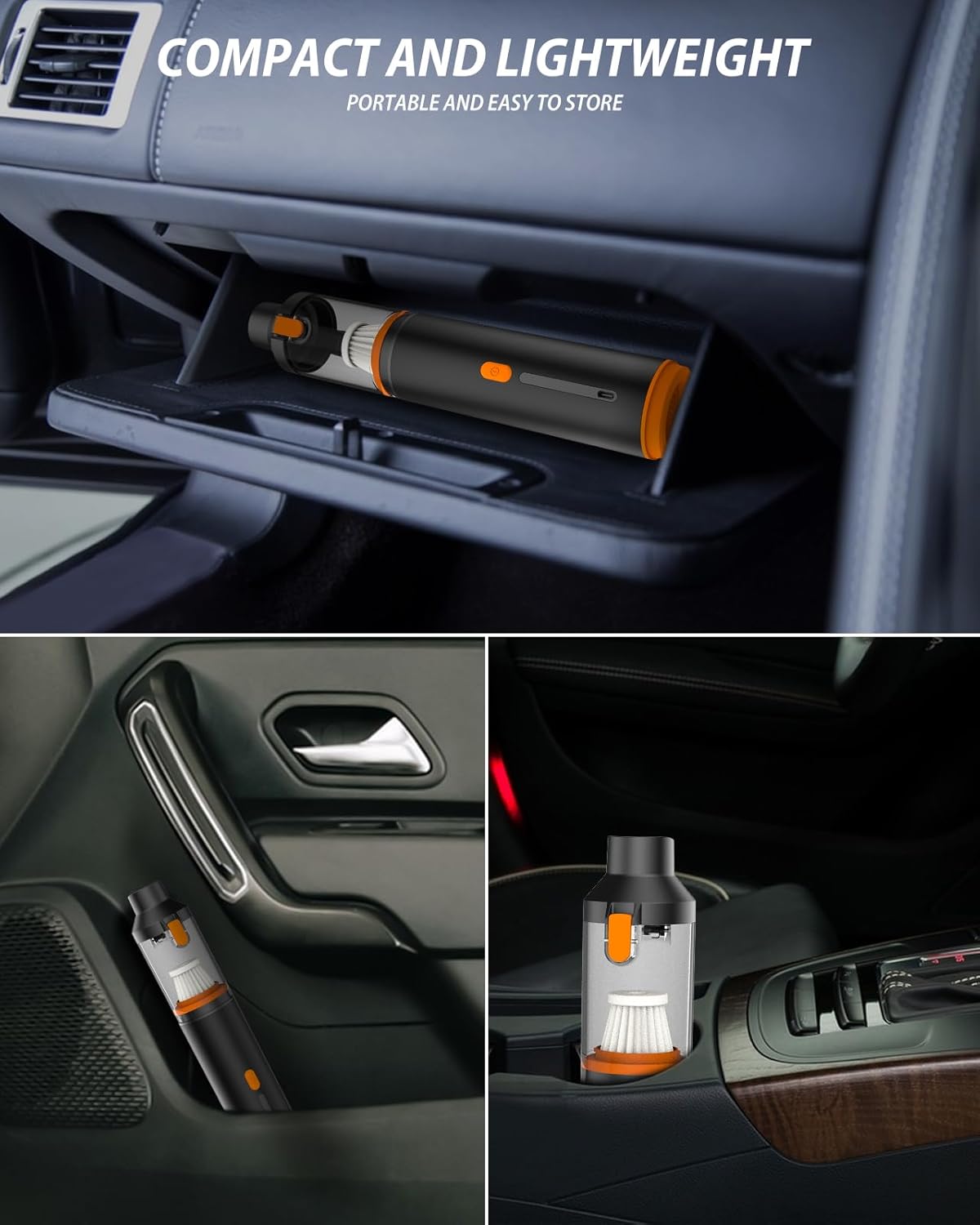 Cordless Handheld Car Vacuum Cleaner, 19000Pa High Suction Power, 2-in-1 Blow & Suction, Portable Mini Vacuum for Car, Desk, Keyboards, Pet Hair - Image 6