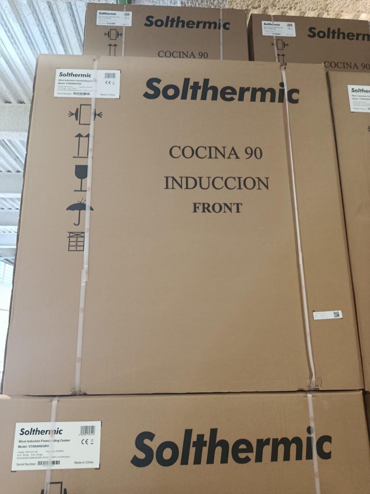 SOLTHERMIC® COMBO PACK COCINA 90X60 VTI90AINOX INDUCCION HORNO 105L + CAMPANA 90 INOX