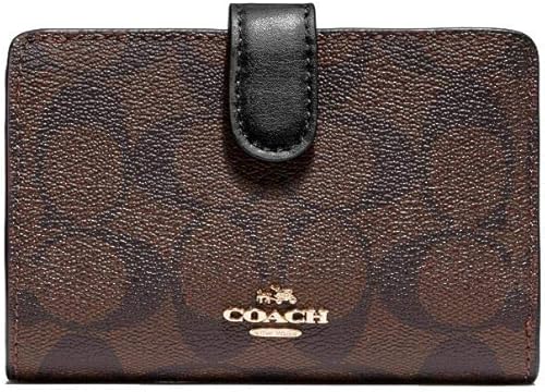 coach wallet black and brown