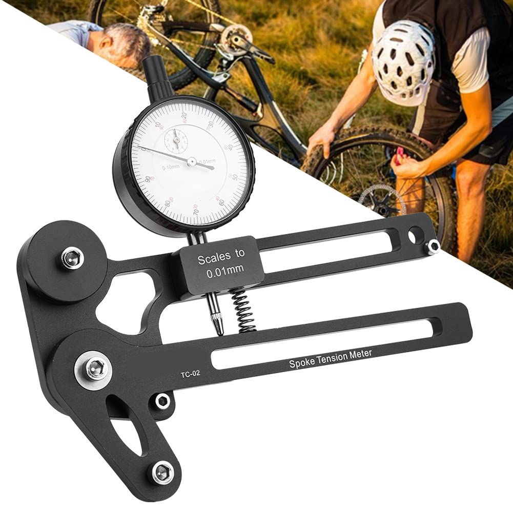FLEXMAN Medidor de Tensión para Bicicletas, Aleación de Aluminio, Herramienta de Medición para Radios de Ruedas, para Amantes de las Bicicletas Deportivas al Aire Libre, Bicicletas