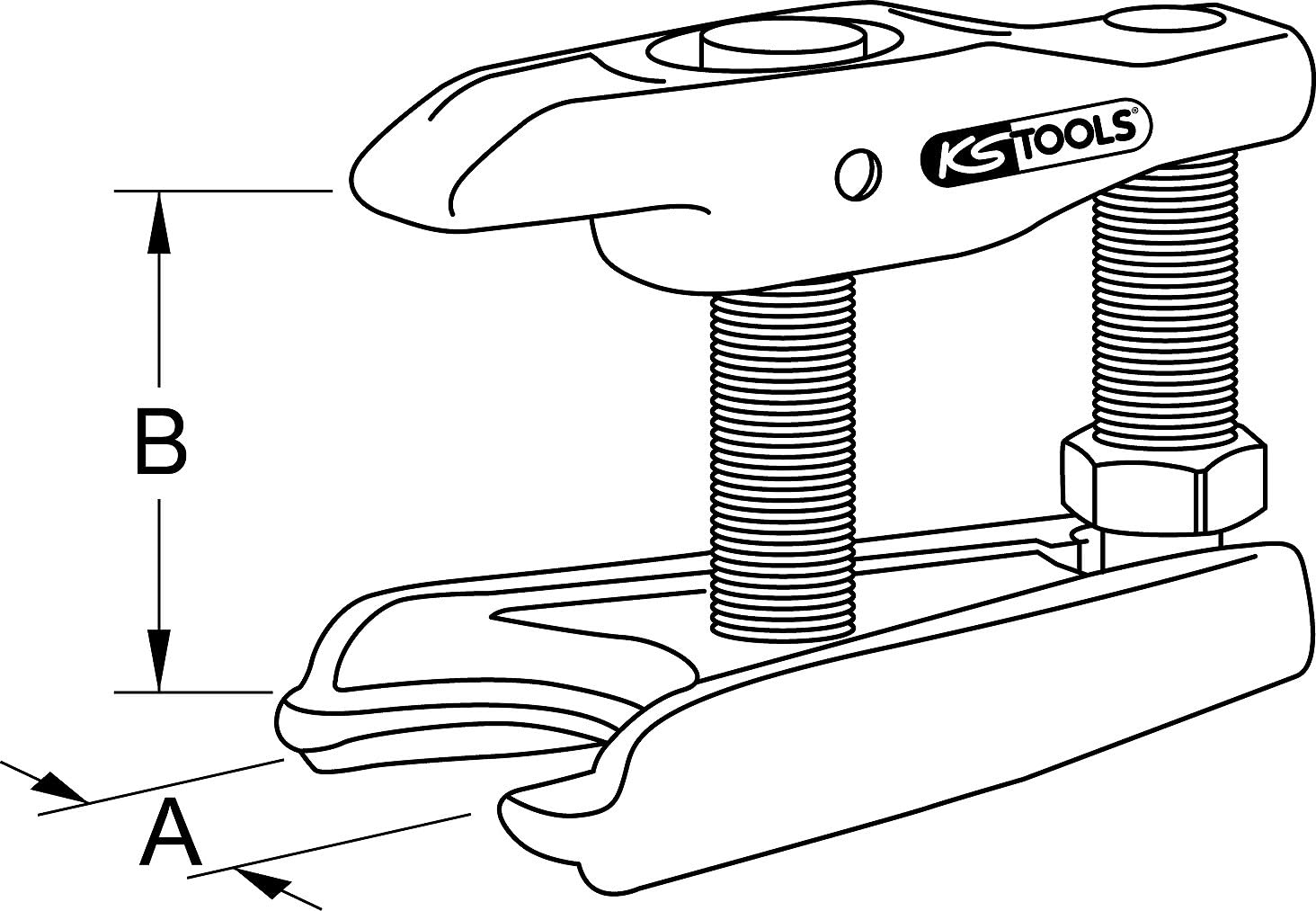 KS TOOLS 450.0071 - Arrache rotules-PL Clé 30 H80